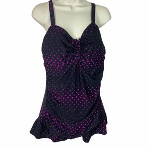 Septangle Women’s Polka Dots Skirted One Piece Swimsuit